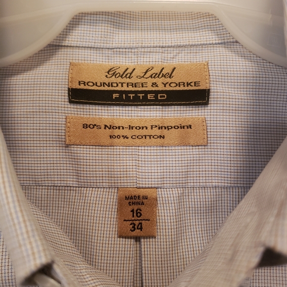 Roundtree & Yorke Gold Label fitted button down - Picture 2 of 8